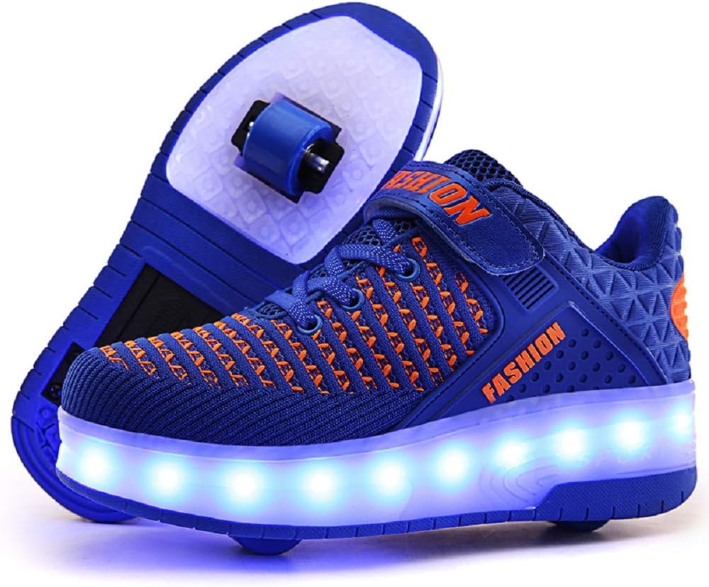 Ylllu Kids LED Roller Skate Shoes with Single Wheel Light up Roller Shoes Gift for Girls Boys Children