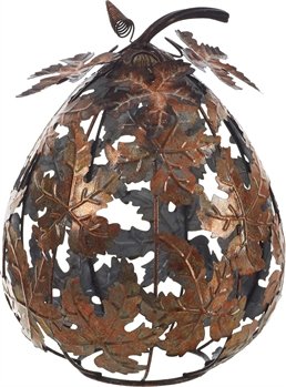 Metal Leaf Pumpkin Centerpiece - Large