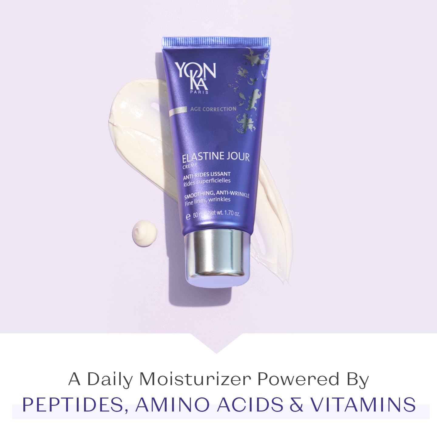 Yon-Ka Elastine Jour & Nuit Anti-Wrinkle Day and Night Cream Set, Anti Aging Facial Moisturizer, Soften Fine Lines and Wrinkles with Vitamin C and Elastin Peptides, Paraben-Free