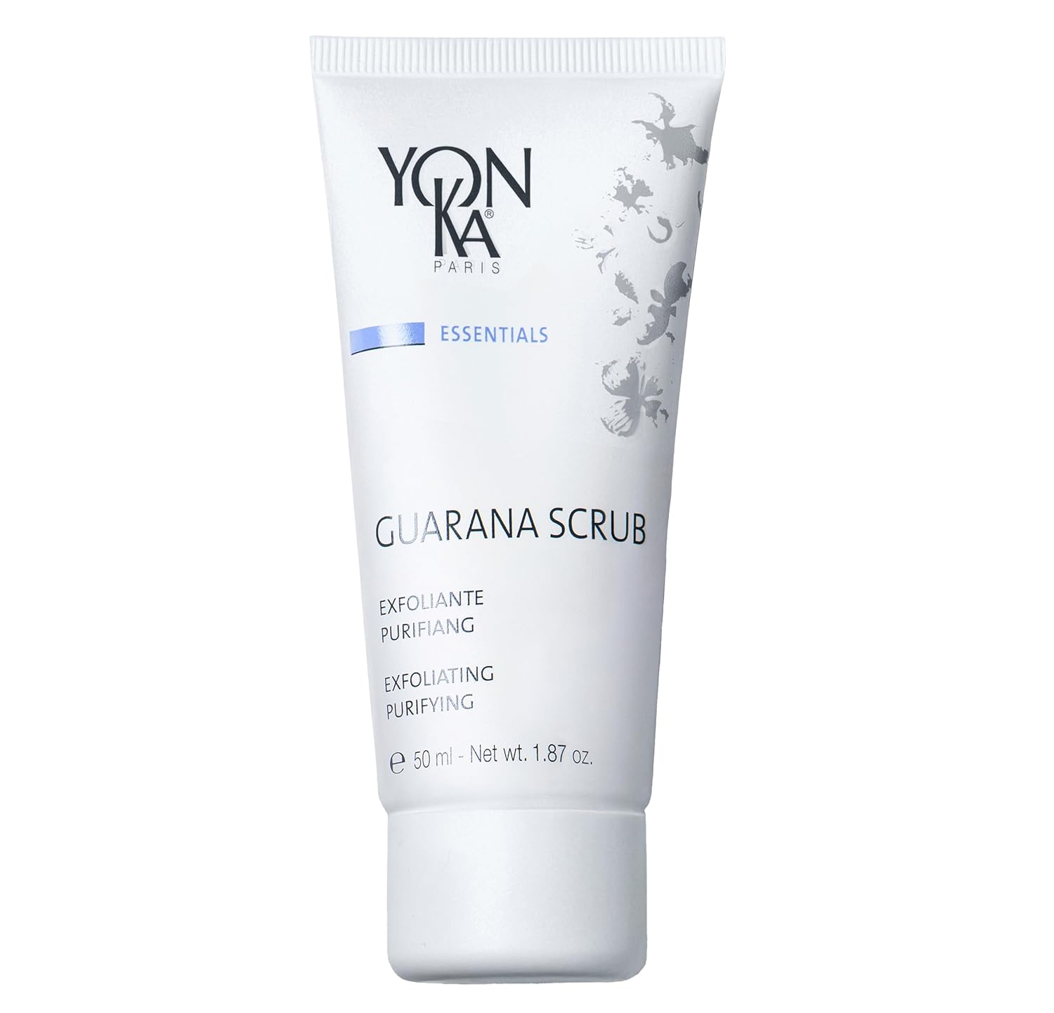 Yon-Ka Guarana Facial Scrub 50ml | Gentle Facial Detoxifying Scrub with 2 Sizes of Granules | Rice Microbeads and Guarana | Cleanses, Polishes and Purifies | Normal to Oily Skin | 98% Natural Origin