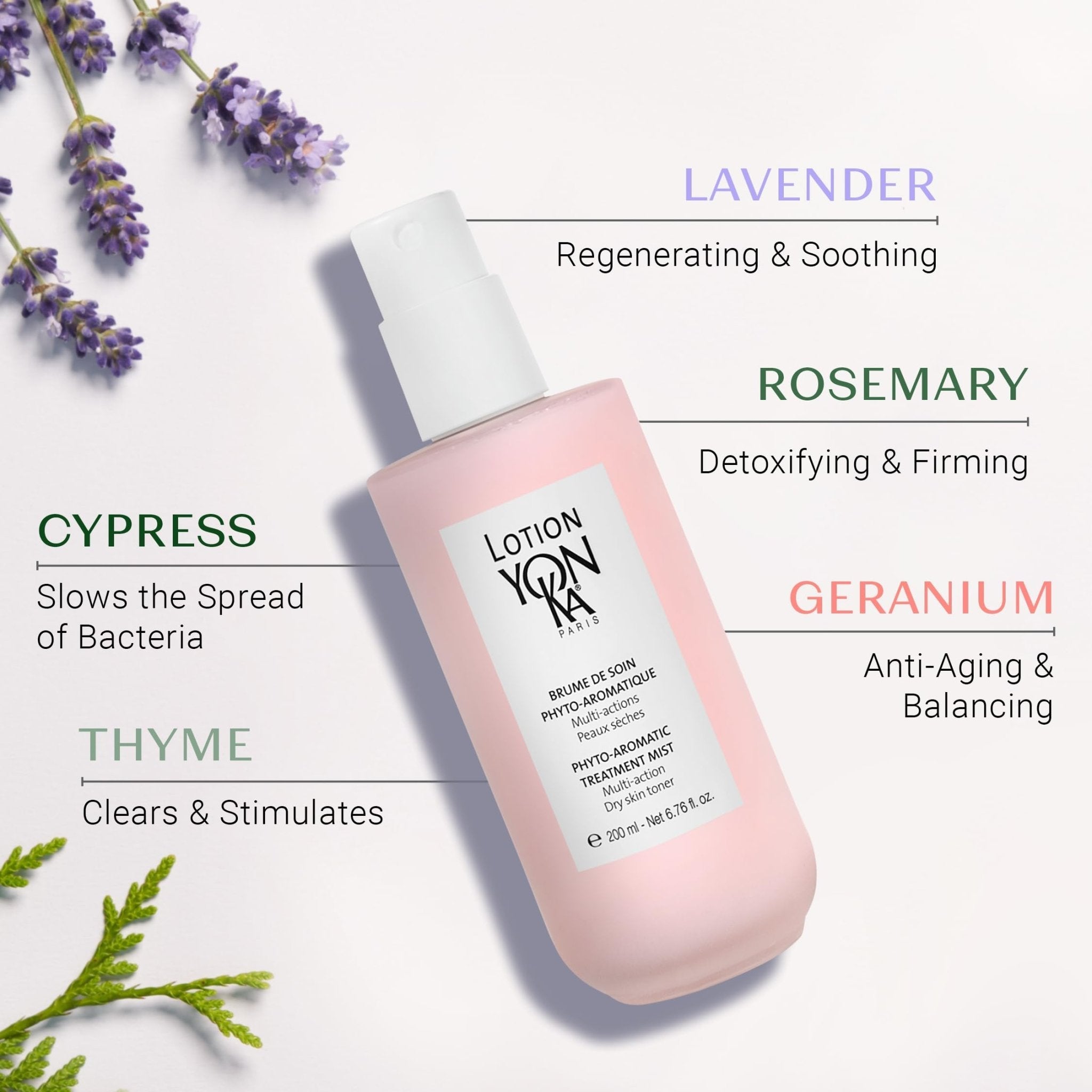 Yon-Ka Lotion PS Hydrating Face Toner (Dry & Sensitive Skin) Daily Face Mist to Refresh and Purify with Quintessence Essential Oils