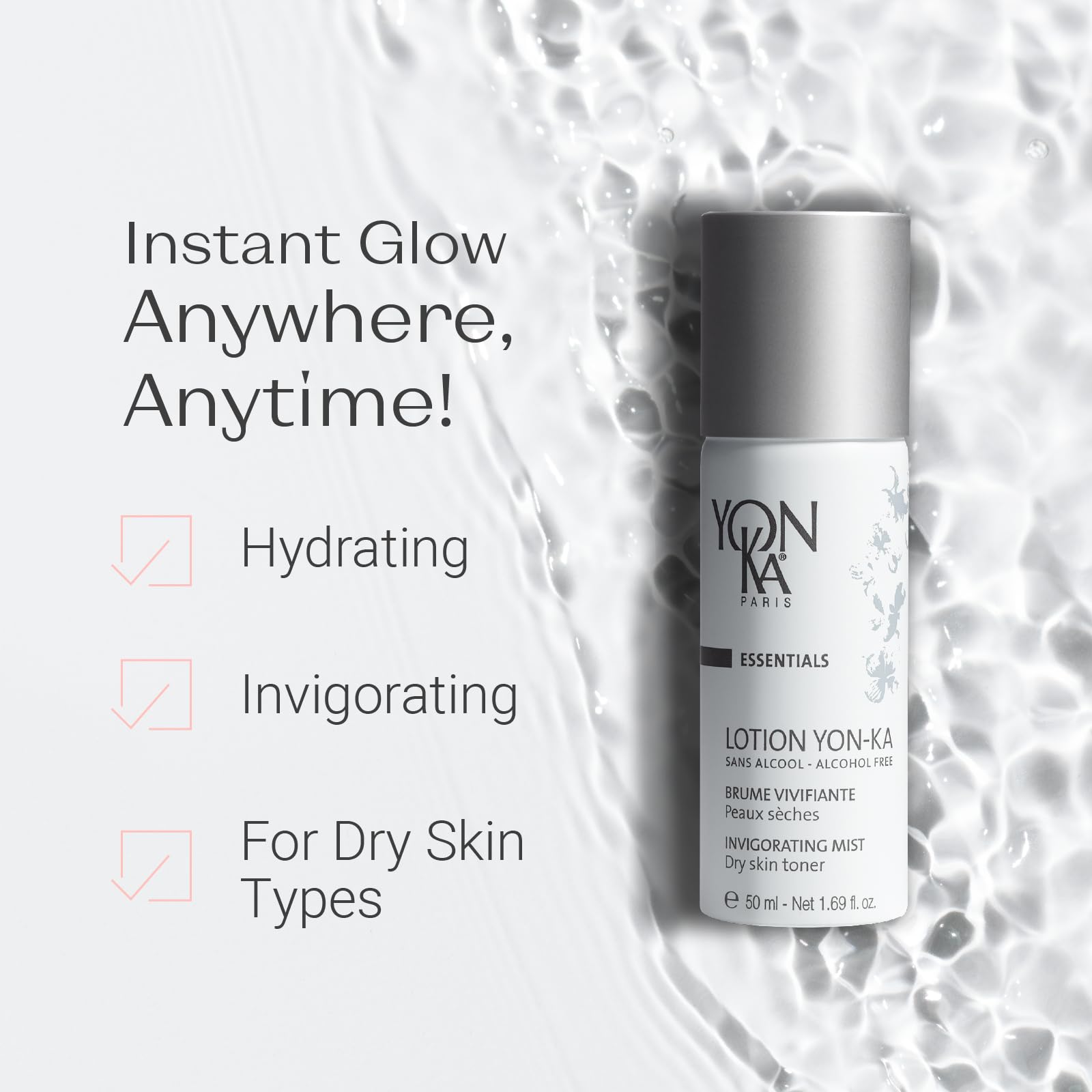 Yon-Ka Lotion PS Hydrating Face Toner (Dry & Sensitive Skin) Daily Face Mist to Refresh and Purify with Quintessence Essential Oils