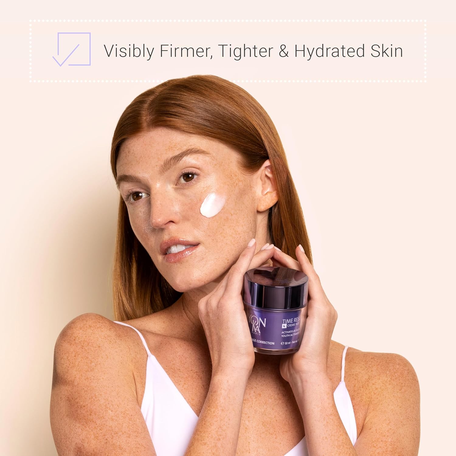 Yon-Ka Time Resist Nuit (50ml) Anti-Aging Night Cream with Youth Activating Complex and Shea Butter, Firming Anti-Wrinkle Moisturizer for Face and Neck, Paraben-Free