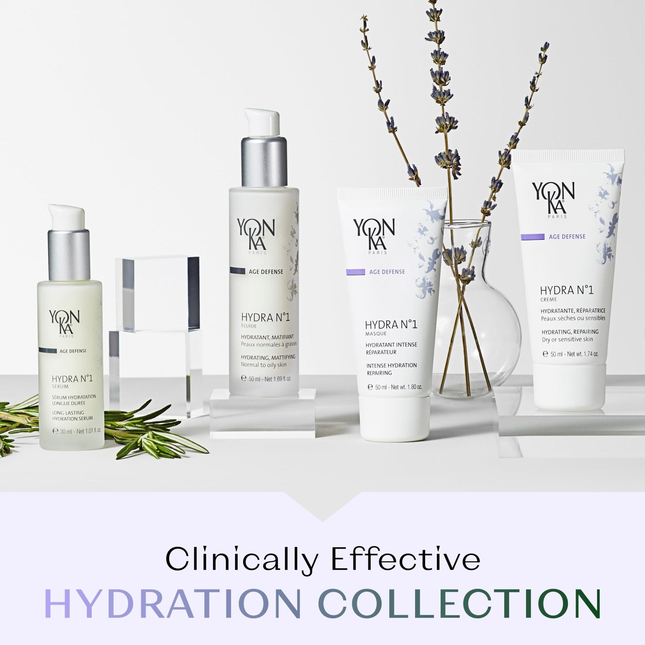 Yonka Daily Reparative Moisturizer, Hydra No. 1 Creme - Rich Anti-Aging Skincare with Hyaluronic Acid, Vitamins A, C & E for Dry Skin, Paraben-Free