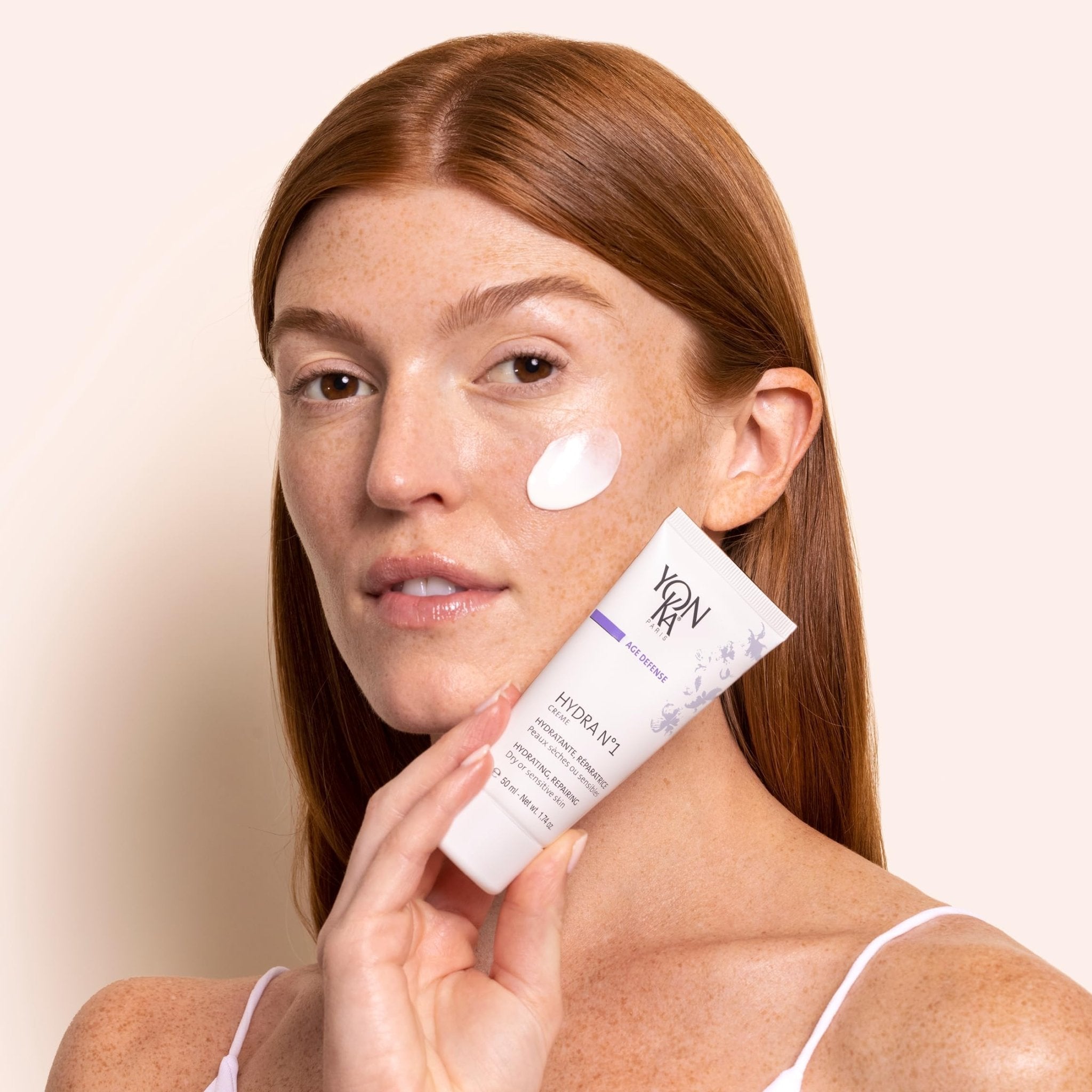 Yonka Daily Reparative Moisturizer, Hydra No. 1 Creme - Rich Anti-Aging Skincare with Hyaluronic Acid, Vitamins A, C & E for Dry Skin, Paraben-Free