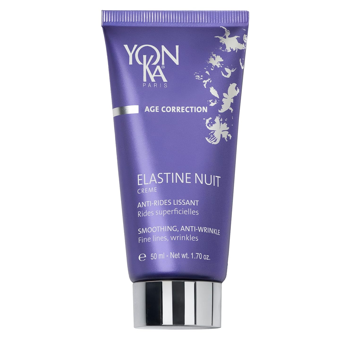 Yonka Elastine Nuit Anti-Wrinkle Night Cream (50ml) Anti Aging Facial Moisturizer and Eye Cream, Soften Fine Lines and Wrinkles with Vitamin C and Elastin Peptides, Paraben-Free