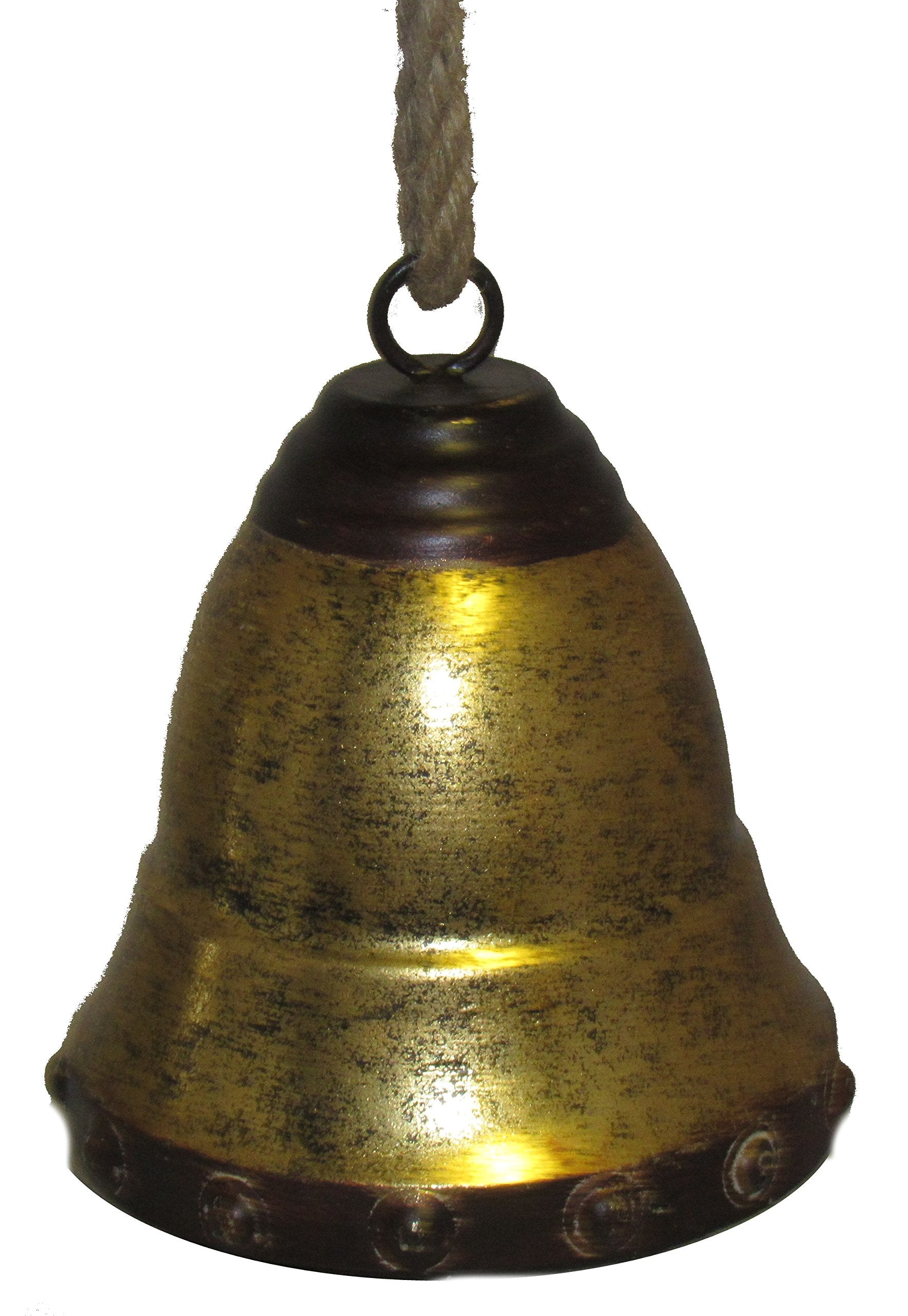 Small Metal Holiday Bell - Gold