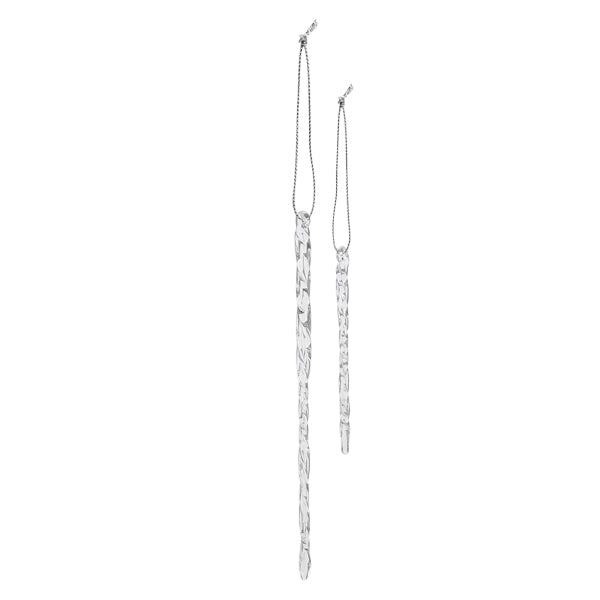 Clear Glass Icicles Ornaments