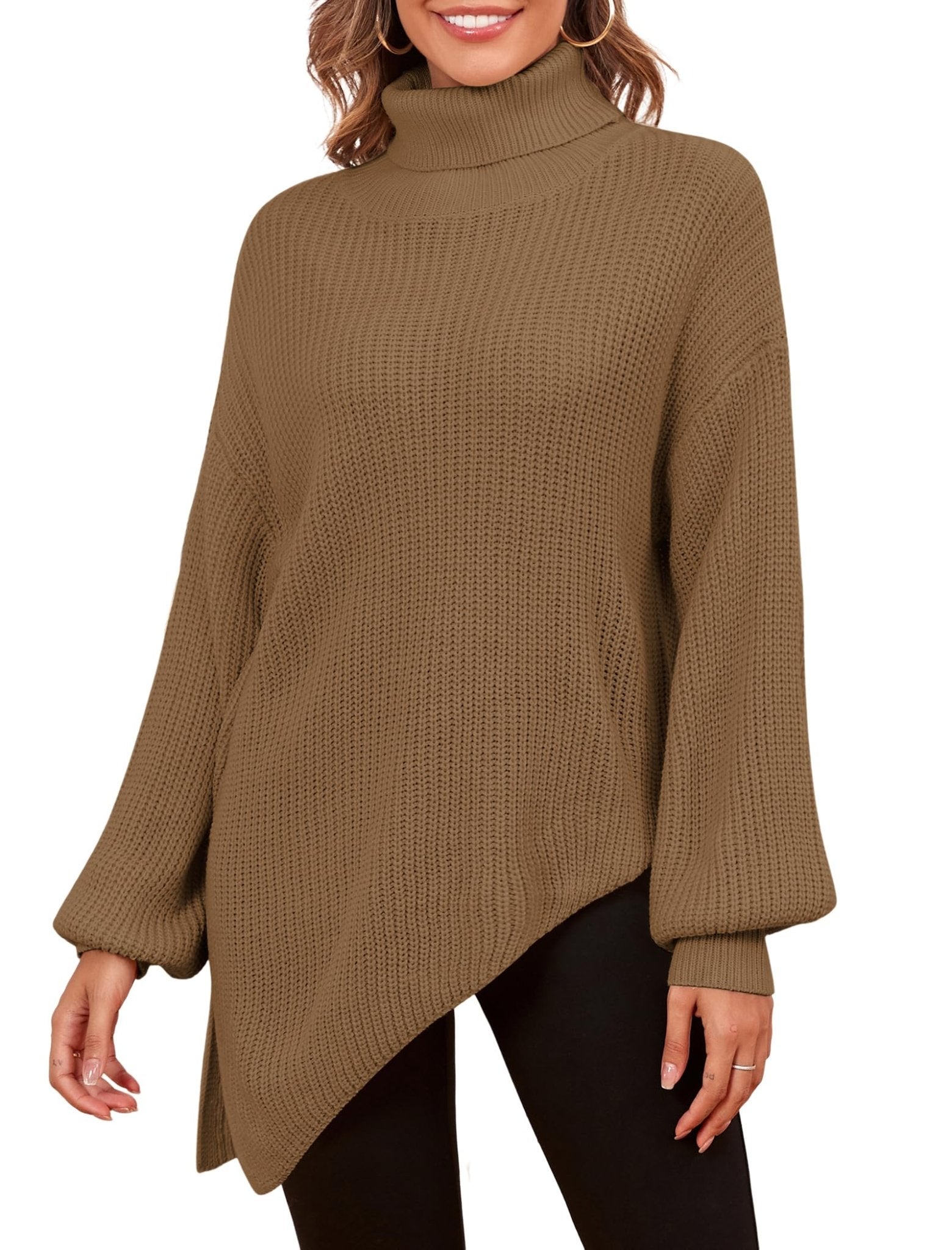 ZAFUL Women Christmas Sweater Oversized Pullover Sweaters Casual Loose Long Sleeve Knit Tops