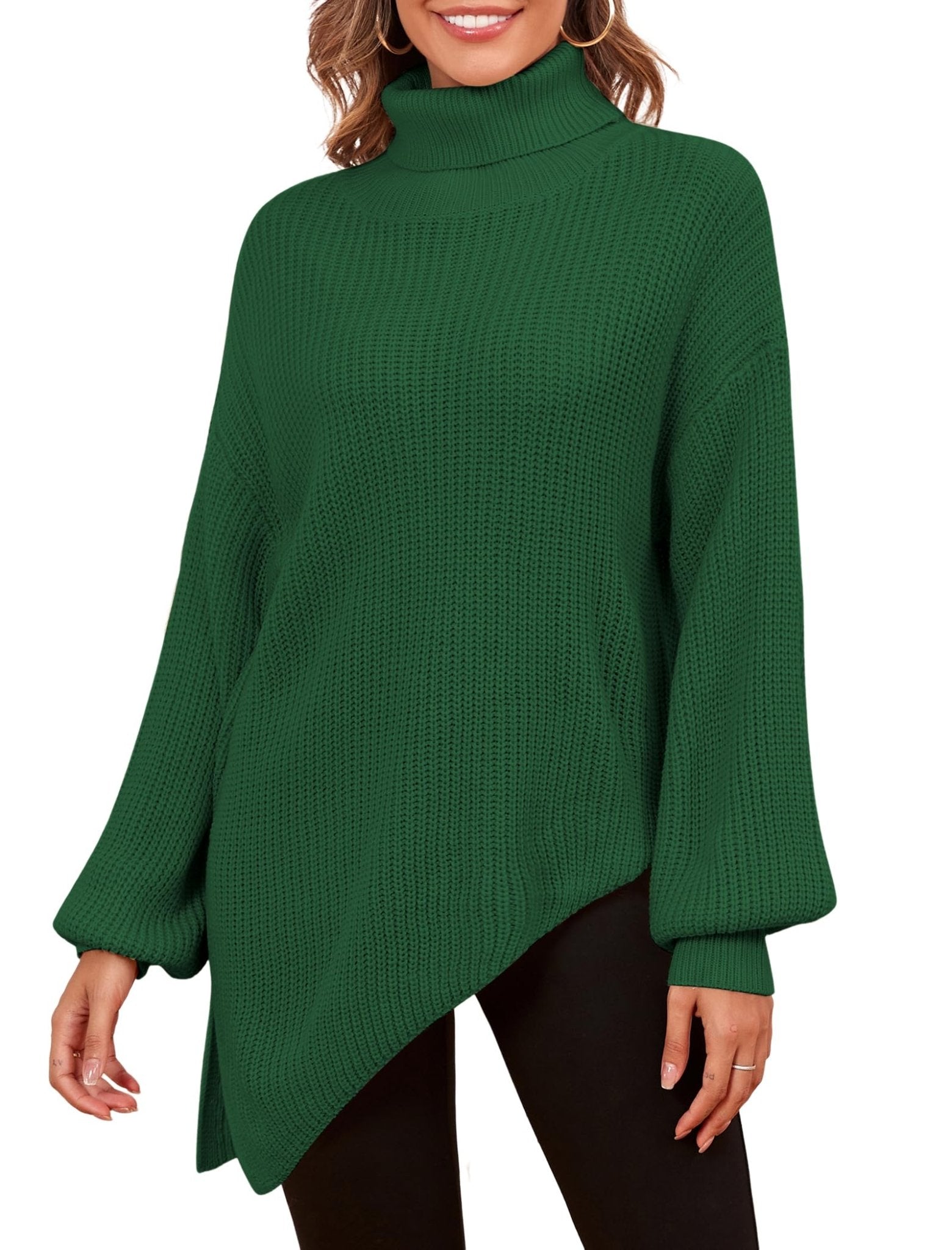 ZAFUL Women Christmas Sweater Oversized Pullover Sweaters Casual Loose Long Sleeve Knit Tops