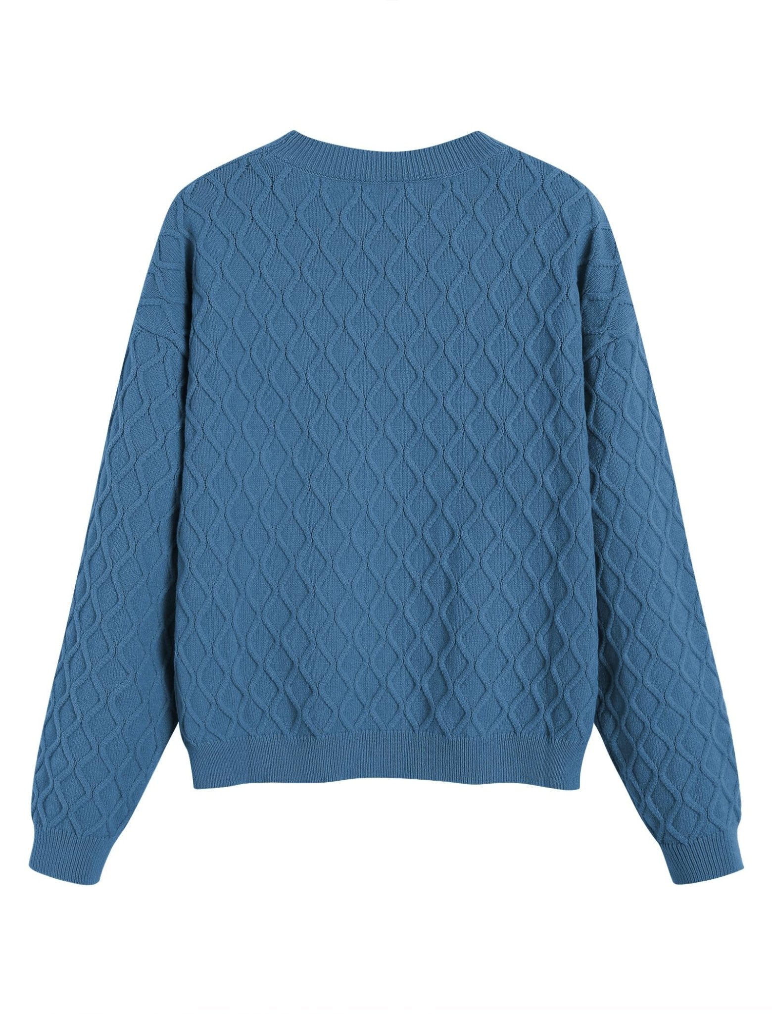 ZAFUL Women's Cable Knit Sweaters Trendy Fall Crewneck Long Sleeve Casual Loose Jumper Pullover Oversized Sweater Tops 2025