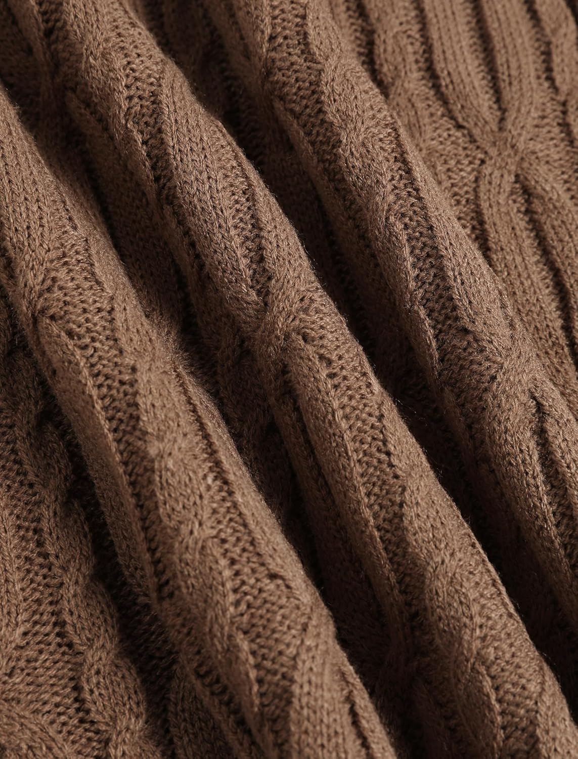 ZAFUL Womens Fall Oversized Sweaters Lightweight 2025 Cable Knit V Neck Long Sleeve Casual Loose Winter Pullover Tops