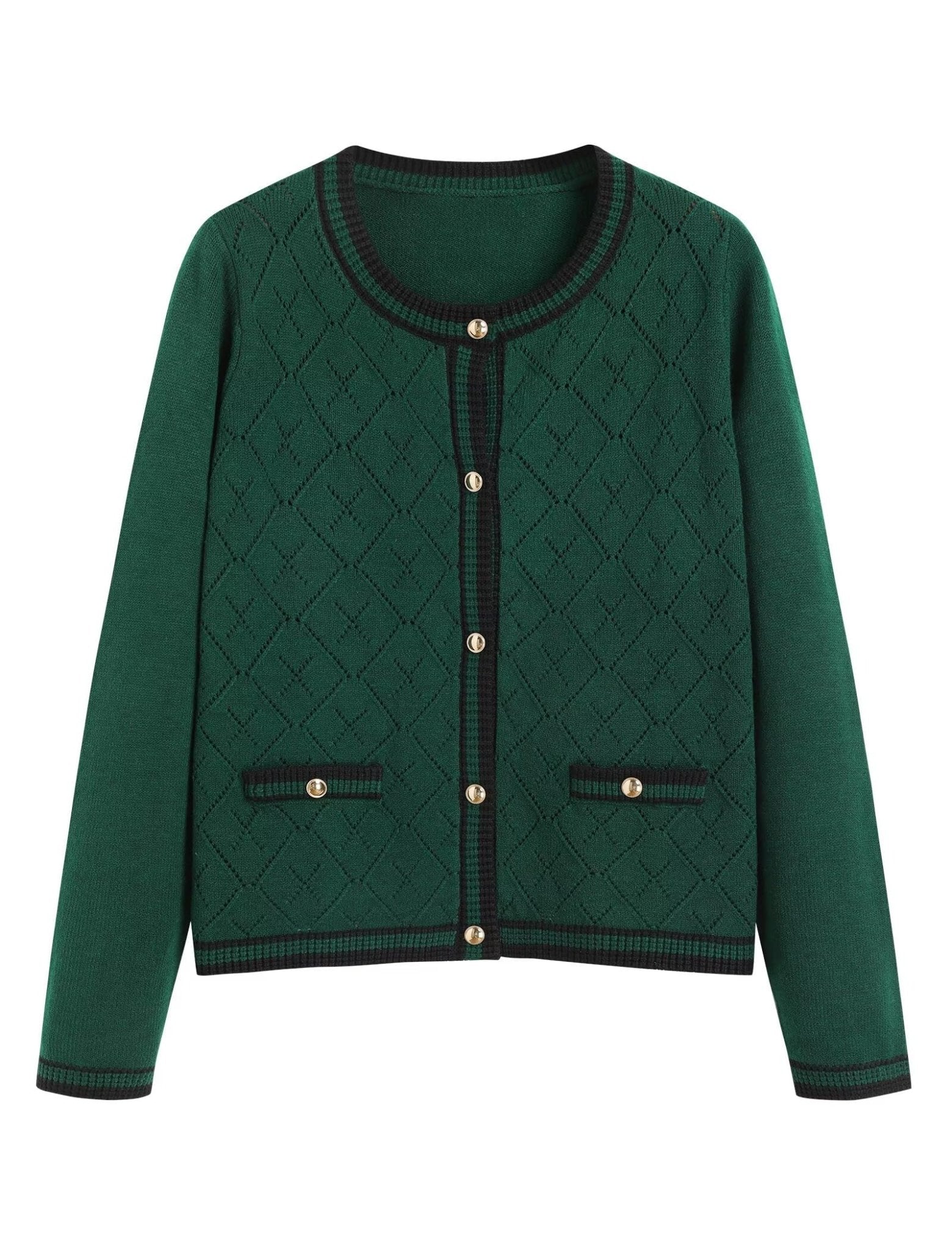 ZAFUL Women's Knit Cardigan Sweaters Fall Open Front Long Sleeve Crochet Knited Button Lightweight Cardigans Outerwear Coats