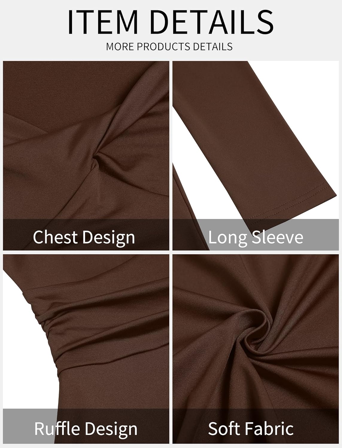 ZAFUL Womens Long Sleeve Square Neck Ruffle Mini Dress Bodycon Ruched Waist Corset Short Cocktail Party Dresses