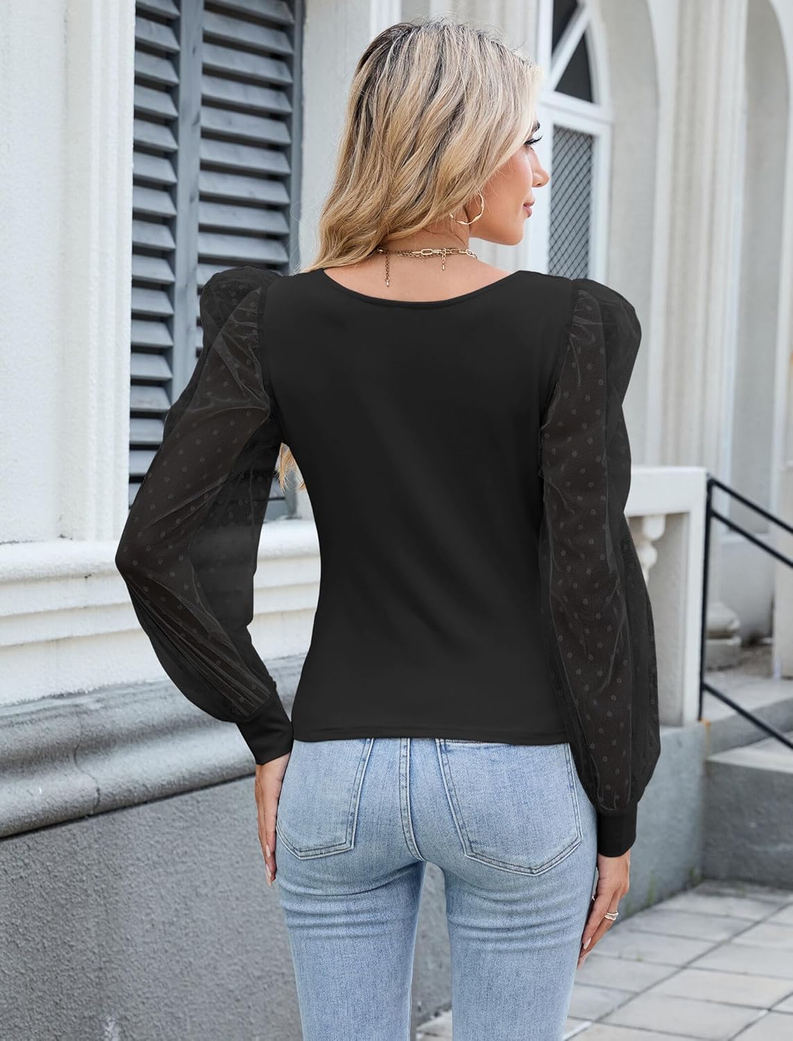 ZAFUL Womens Mesh Long Sleeve Tops Sexy Going Out Shirts Casual Fall Outfits