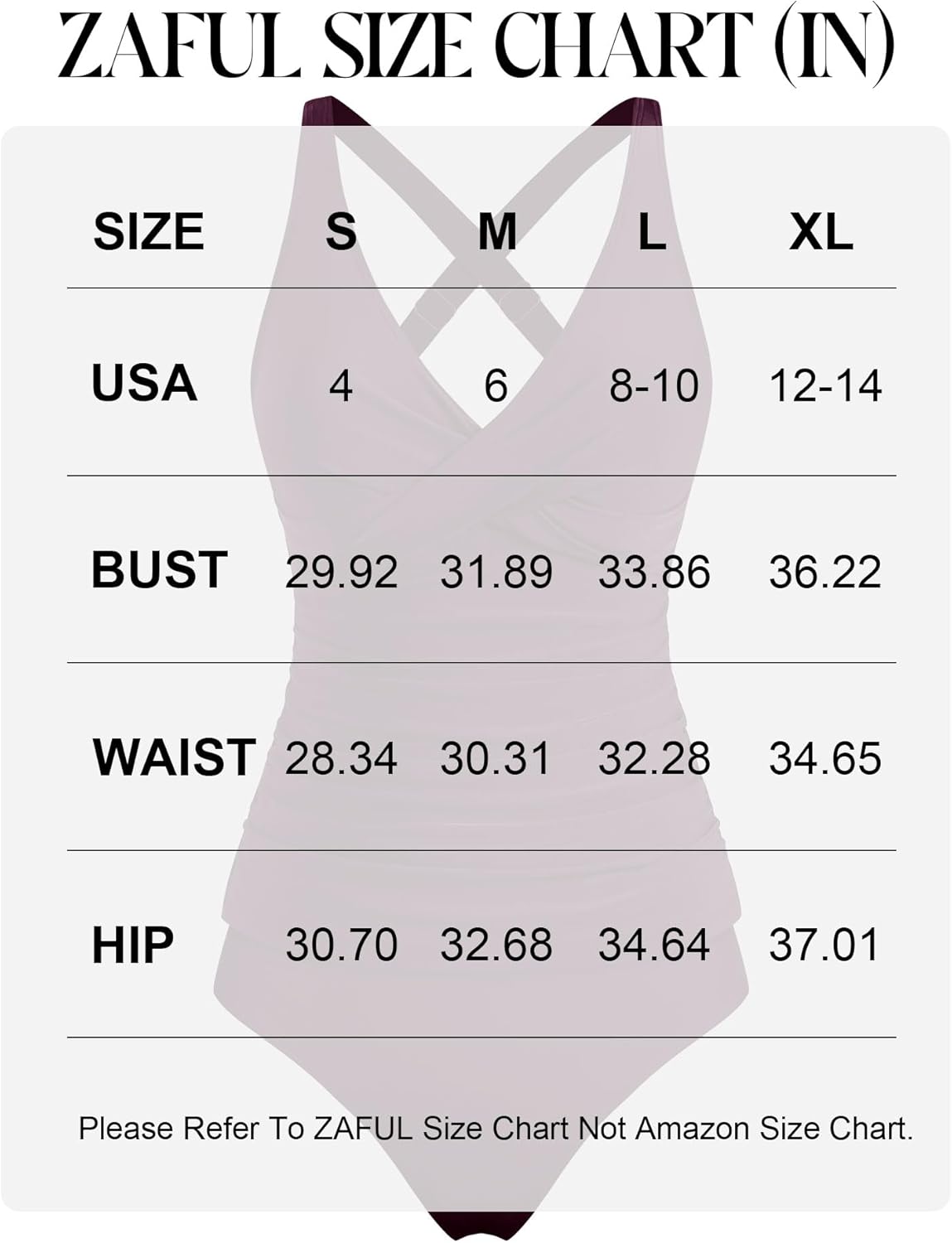 ZAFUL Womens Tankini Swimsuits Push Up Warp V Neck Swim Top Tummy Control Bottom Sexy Two Pieces Ruched Bathing Suit