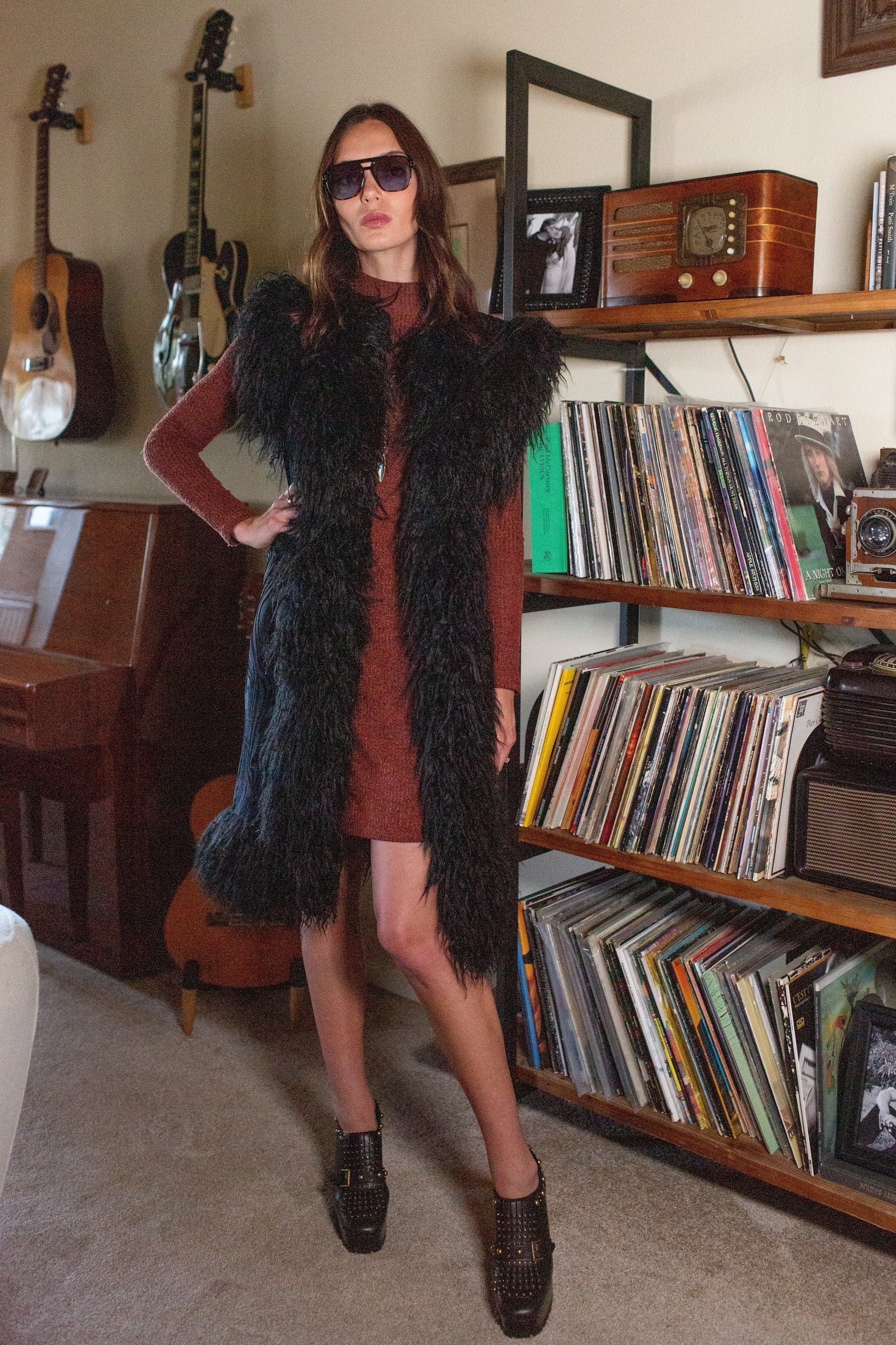 Zenobia Psyche Faux Fur Trim Vest (PRE-ORDER)