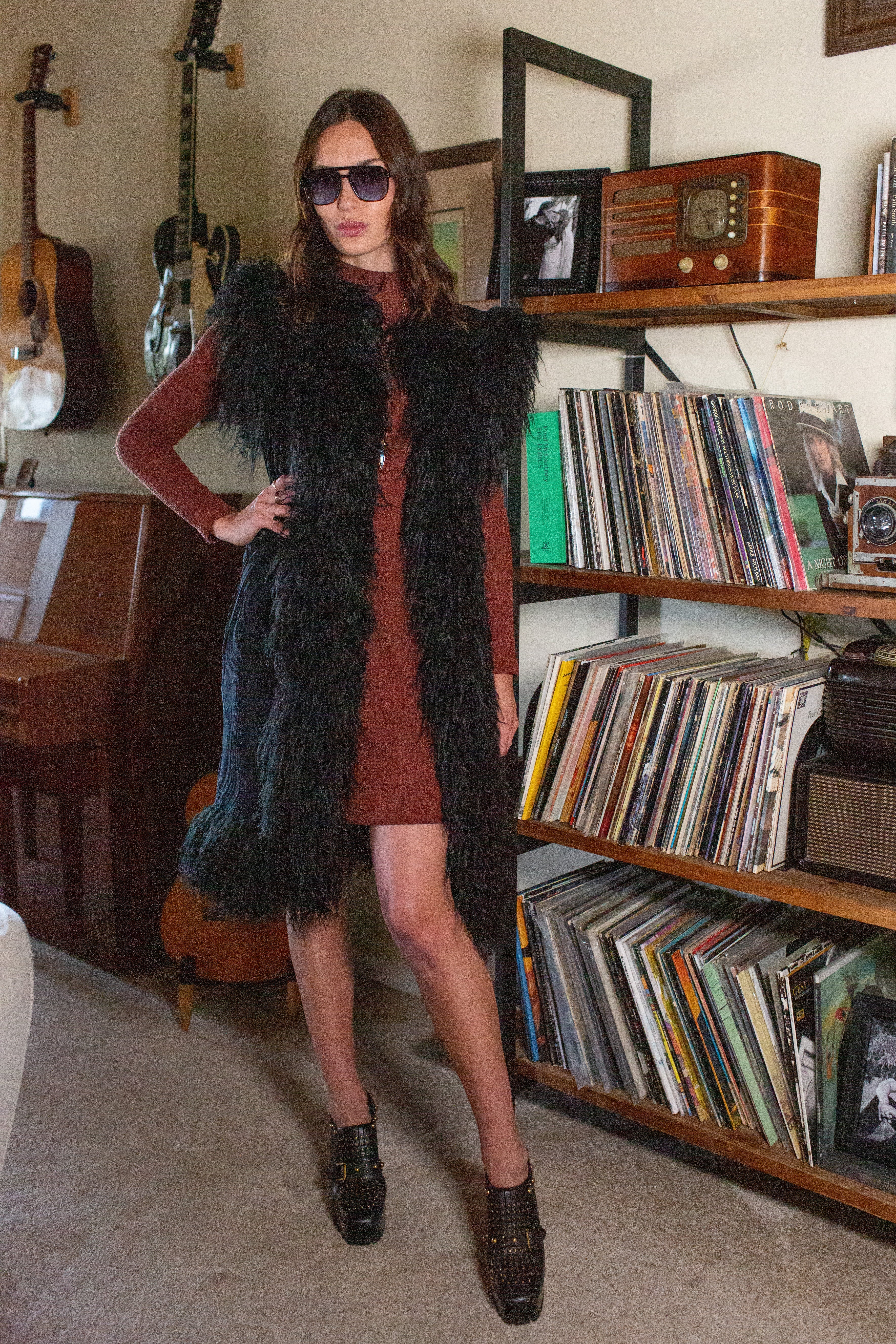 Zenobia Psyche Faux Fur Trim Vest (PRE-ORDER)