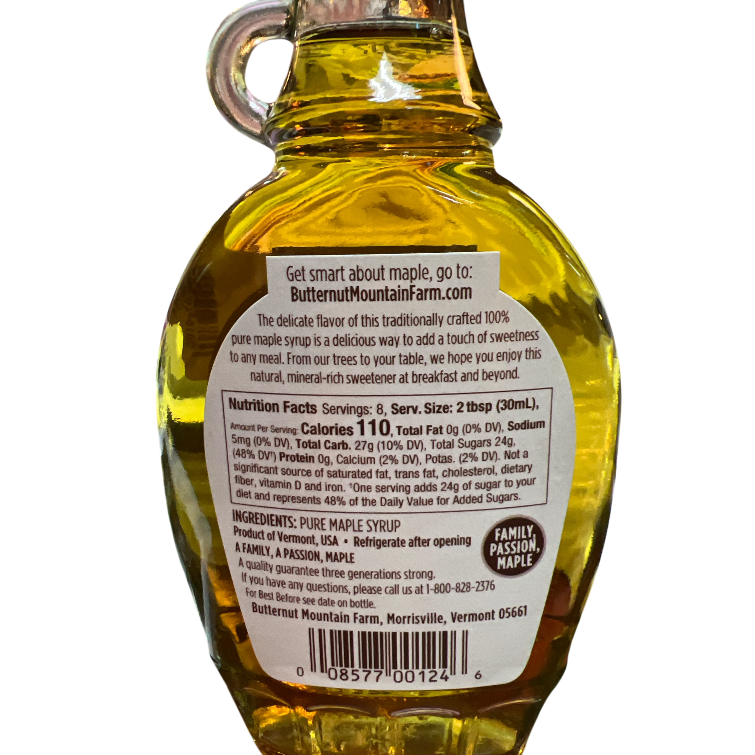 Vermont Maple Syrup Grade A Golden Color DelicateTaste - 8 oz