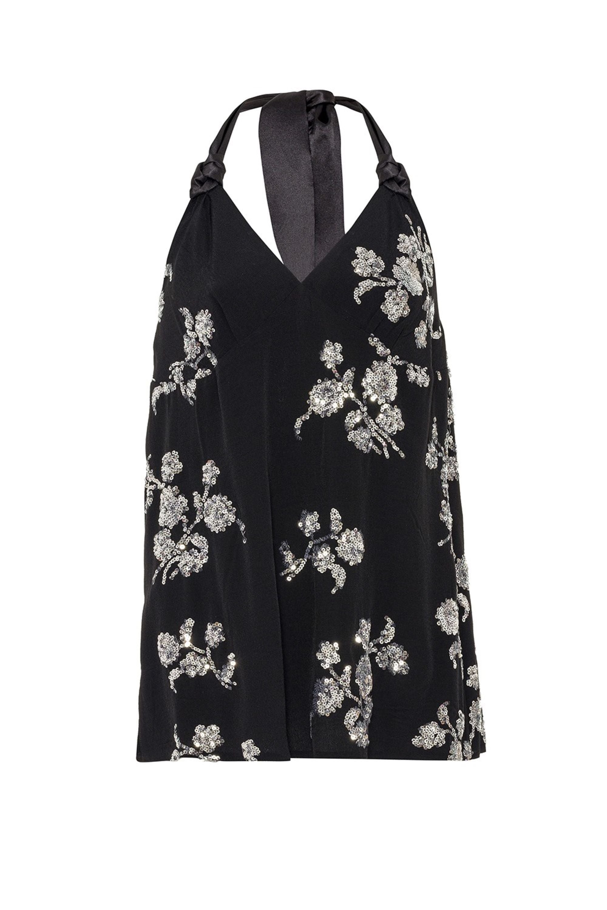 Embroidered Top - Black